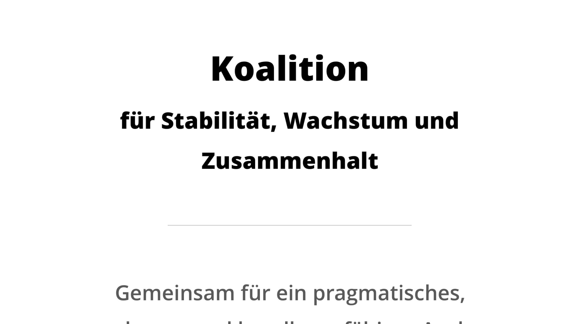 Koalitionsvertrag - Verantwortung für Aachen