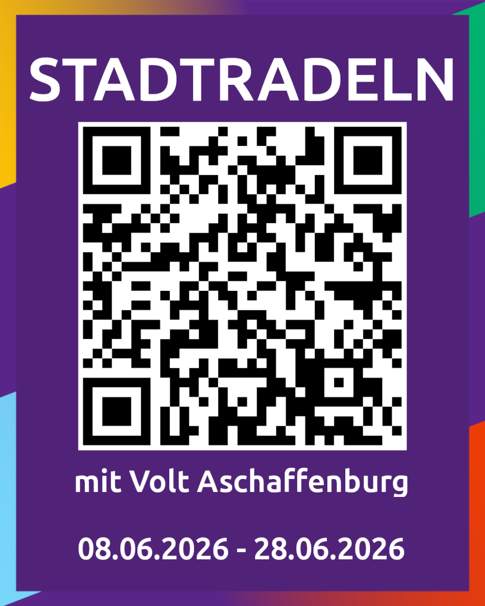 Stadtradeln 2026 mit Volt Aschaffenburg