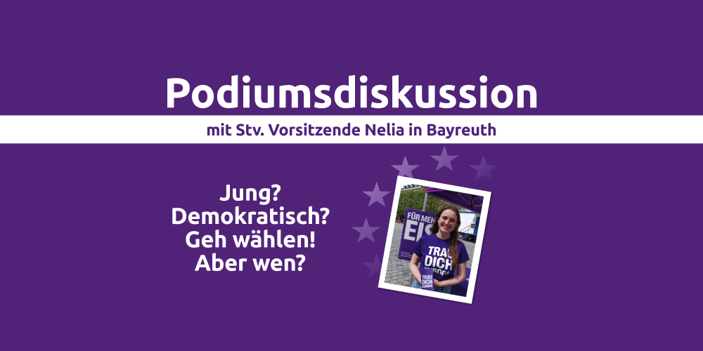 Podiumsdiskussion in Bayreuth mit Nelia Tensi von Volt