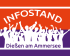 Rot-Lila-Weisses Icon für den Infostand in Dießen am Ammersee.