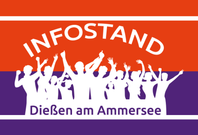Rot-Lila-Weisses Icon für den Infostand in Dießen am Ammersee.