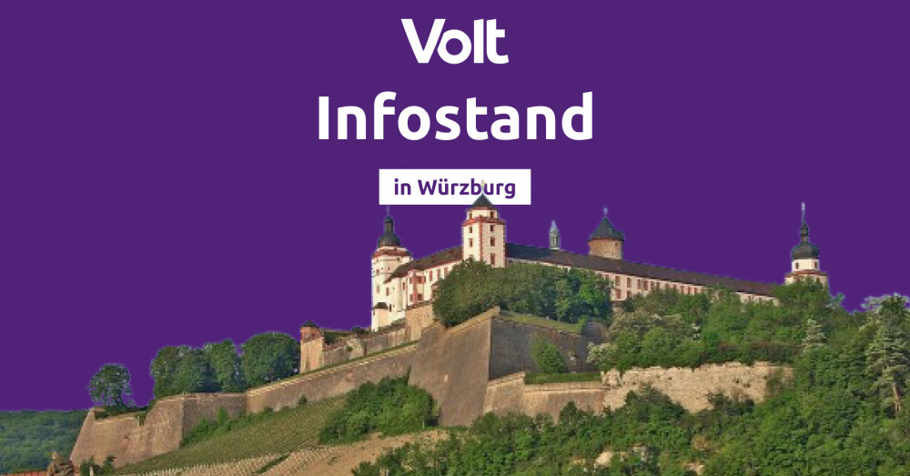 Informationsstand in Würzburg