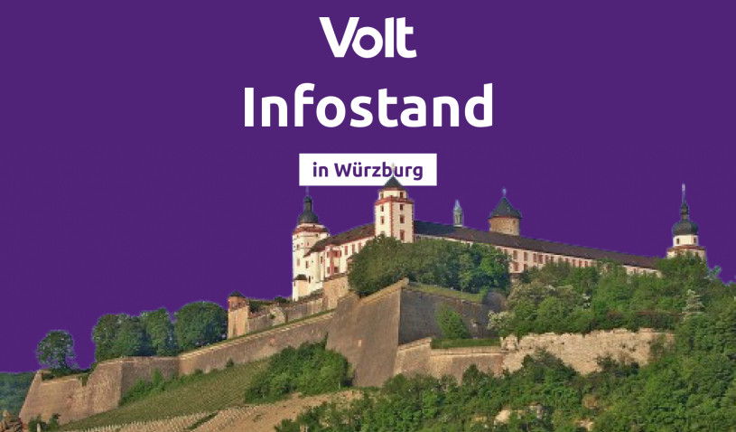 Informationsstand in Würzburg