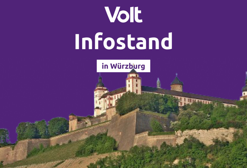 Informationsstand in Würzburg