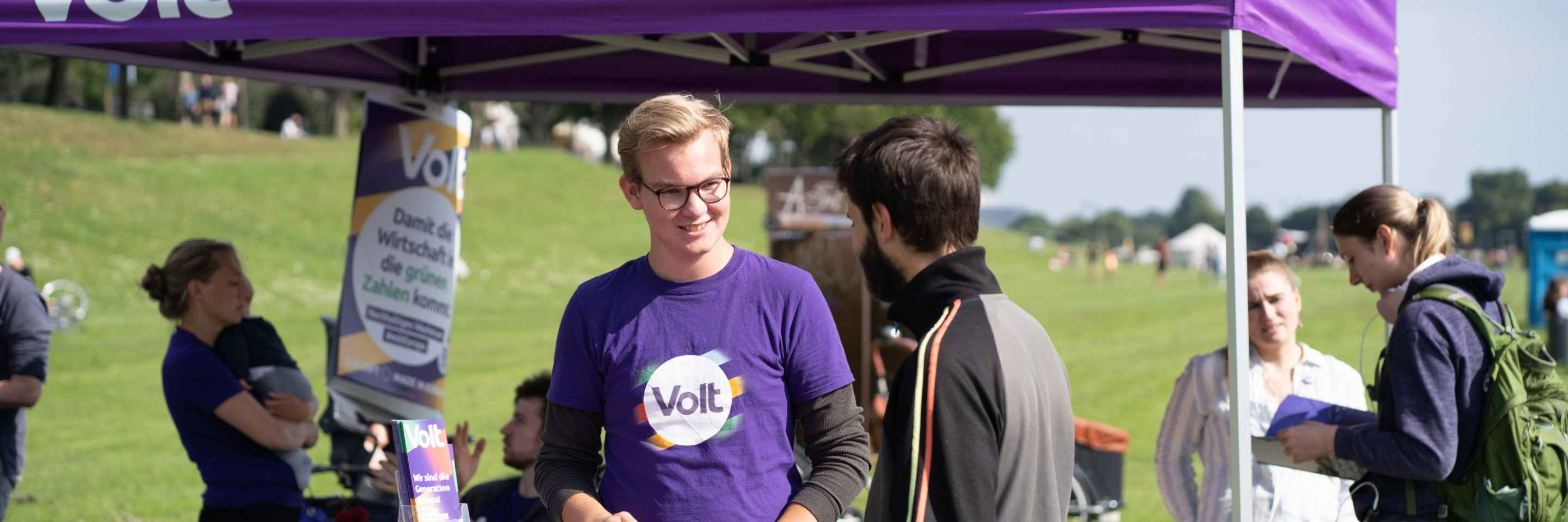 Volter am Infostand