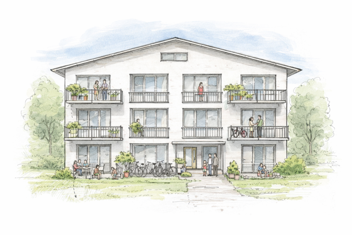 KI-Illustration für Gemeinsames Wohneigentum