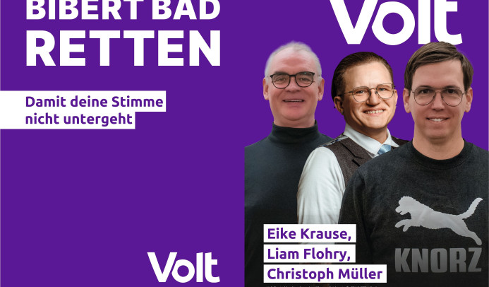 Plakat - BIBERT BAD RETTEN - Damit deine Stimme nicht untergeht. - Eike Krause, Liam Flohry, Christoph Müller