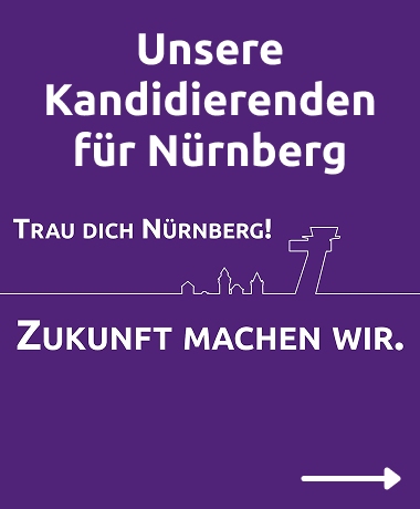 Titelbild von Volt Nürnberg zum vorstellen ihrer Kandidierenden zur Kommunalwahl 2026