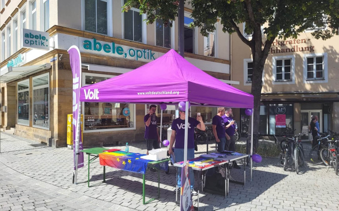 Infostand in Bayreuth