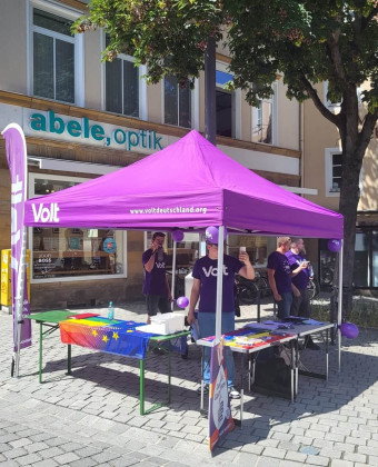 Infostand in Bayreuth