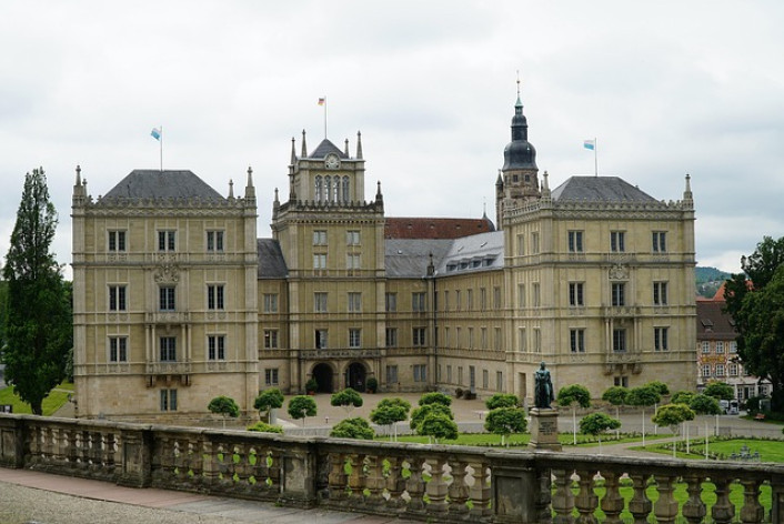 Blick auf Schloss Ehrenburg in Coburg