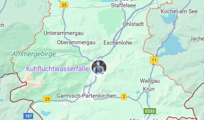 Map Landkreis Garmisch-Partenkirchen