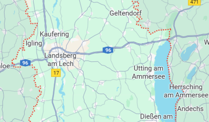 Umrisse Landkreis Landsberg am Lech