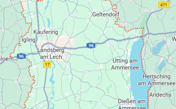 Umrisse Landkreis Landsberg am Lech