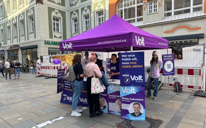 Infostand in Regensburg