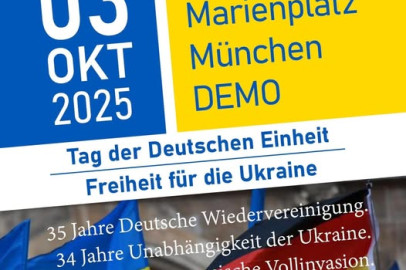 Aufruf zur Ukraine Demo am Tag der Deutschen Einheit 2025