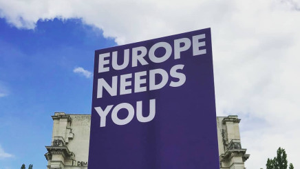 Volt demo with poster showing the text 