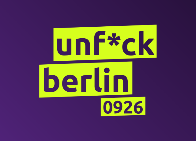Volt Unf*ck Berlin Slogan