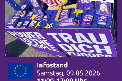 Europatag 9. Mai 2026, Husemannplatz Infostand