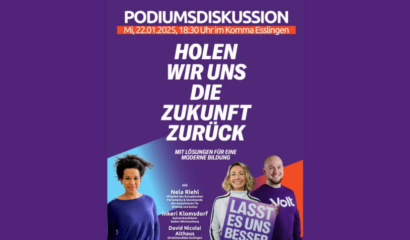 Podiumsdiskussion: Holen wir uns die Zukunft zurück. Mit Lösungen für eine moderne Bildung