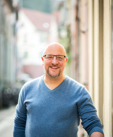 Andreas Gottschalk in der Heidelberger Altstadt