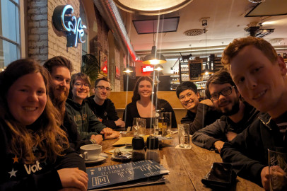 Karlsruher Team beim Meet und Greet im Schwarzen Kater