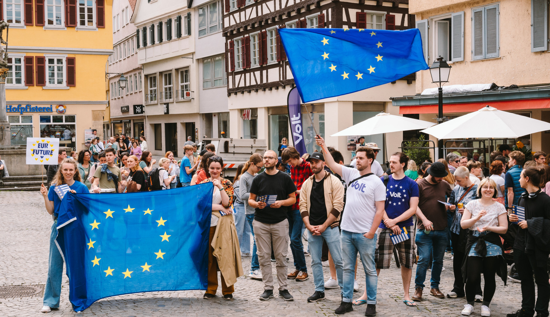 Kundgebung zum Europatag 2024 in Tübingen