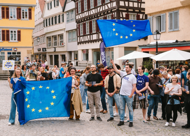 Kundgebung zum Europatag 2024 in Tübingen