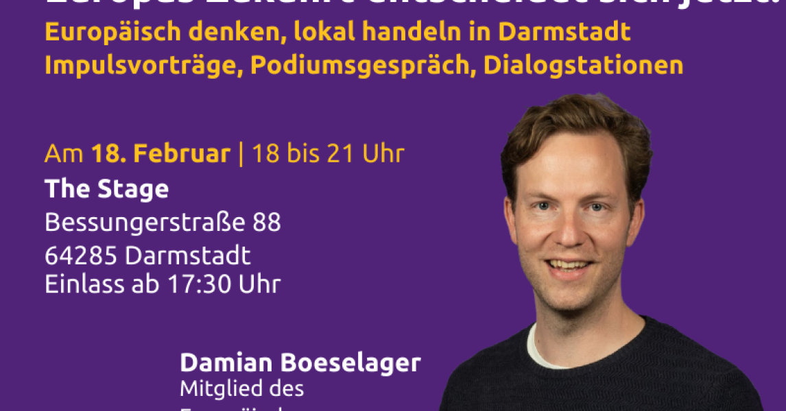 Europas Zukunft entscheidet sich jetzt! - Podiumsdiskussion mit Damian Boeselager