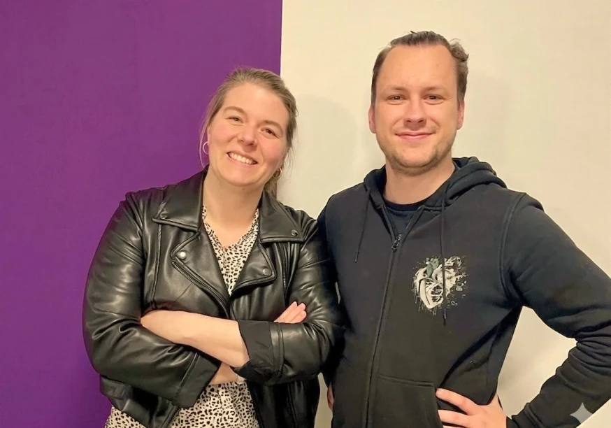 Der Volt-Fraktionsvorstand 2026: Ana Lena Herrling und Justin Krampe