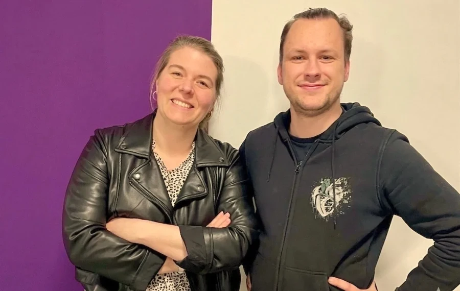 Der Volt-Fraktionsvorstand 2026: Ana Lena Herrling und Justin Krampe