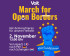 Volt March for Open Borders Aufruf, Am 2. November 13 Uhr, Von Apach (Frankreich), nach Perl(Deutschland), nach Schengen(Luxemburg)