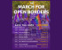 Poster mit den Orten und Uhrzeiten des March for Open Borders 2025