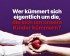 4 Hände, die sich treffen und Slogan 