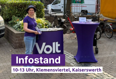Infostand 10-13 Uhr, Klemensviertel Kaiserswerth