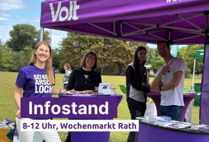 Infostand, 8-12 Uhr, Wochenmarkt Rath
