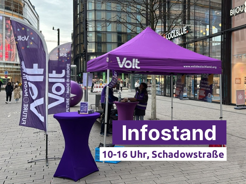 Infostand, 10-16 Uhr, Schadowstraße