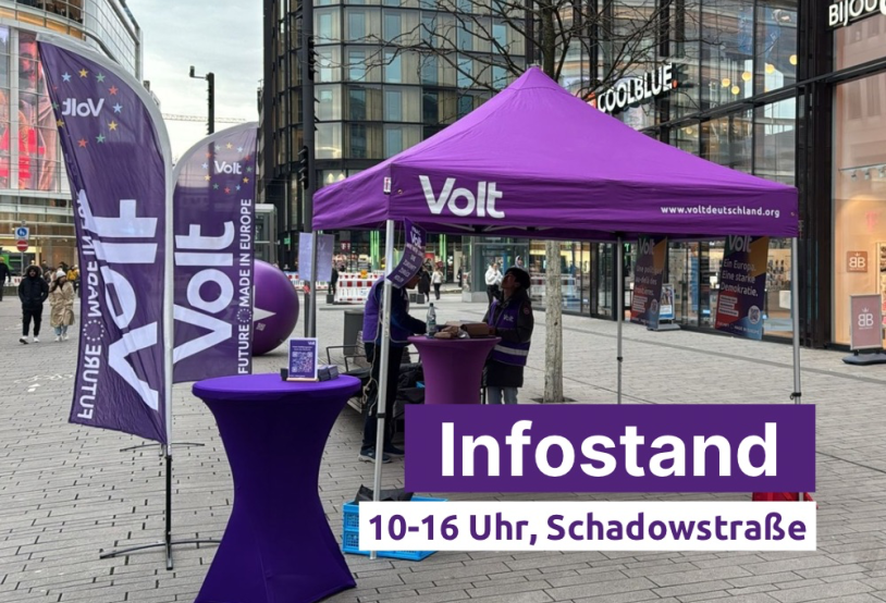 Infostand, 10-16 Uhr, Schadowstraße