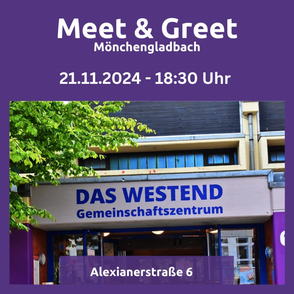 Meet & Greet Mönchengladbach, 21.11.2024 18:30 Uhr, Alexianerstraße 6. Im Bild: Eingang des 