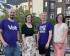 Gruppenbild der neuen Parteispitze von Volt Düsseldorf: Dennis Jansen, Sarah Engels, André Müller, Antje de Haan