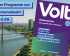 Volt Cover des Kommunalwahlprogramms 2025. Dahinter ein grünes Düsseldorf mit dem Rheinturm im Hintergrund