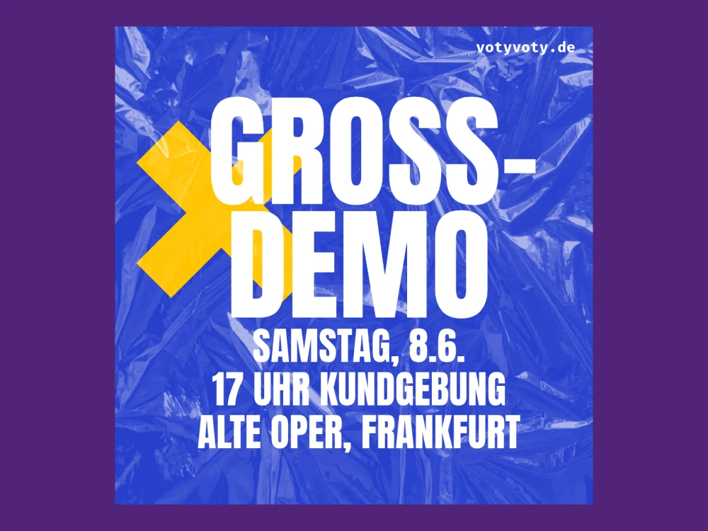 Großdemo für Demokratie und Vielfalt in Frankfurt am 08. Juni 2024