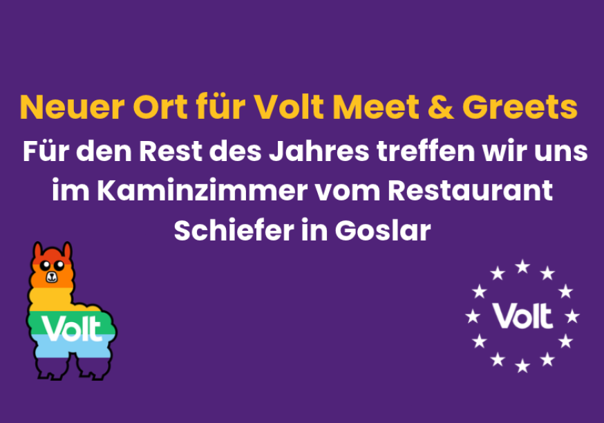Neuer Ort für Volt Meet & Greets in Goslar