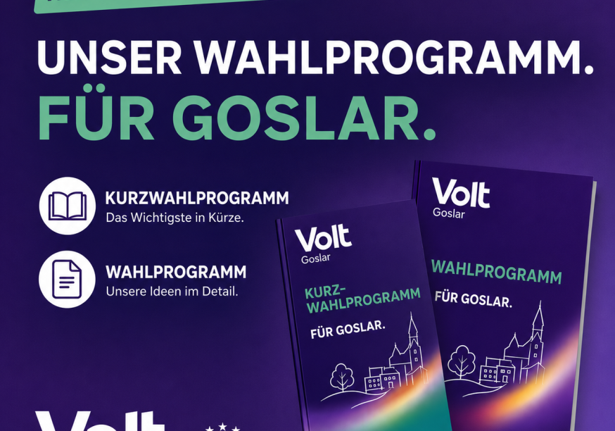 Volt Goslar Wahlprogramm Kommunalwahlen 2026