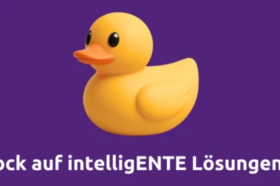 Bild mit einer gelben Ente