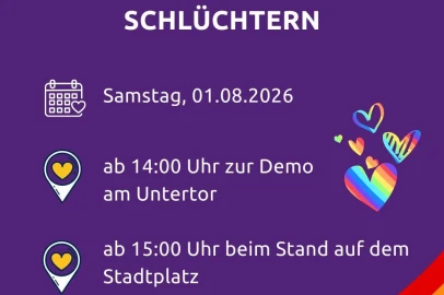 Slide mit Werbung für CSD Schlüchtern