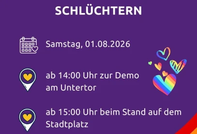 Slide mit Werbung für CSD Schlüchtern