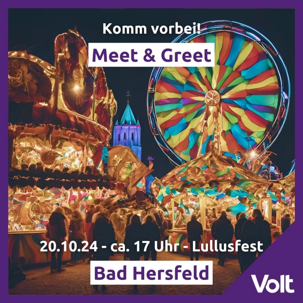 Komm vorbei zum Meet & Greet in Bad Hersfeld auf dem Lullusfest. 20. Oktober ab ca. 17 Uhr!