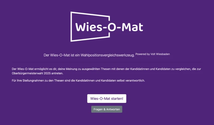 Startseite des Wies-O-Mats