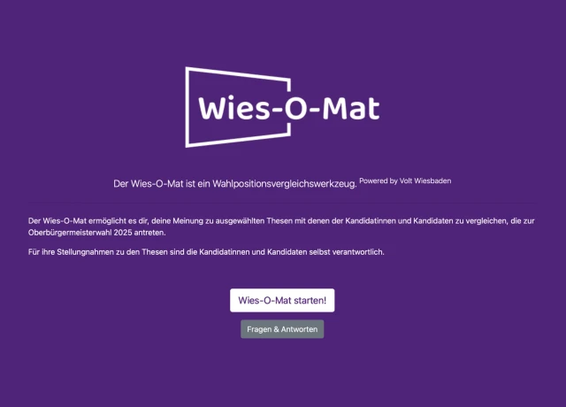 Startseite des Wies-O-Mats